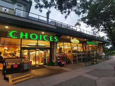 a store with a sign that reads choices at Coze home in Vancouver near YVR in Vancouver