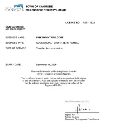 a screenshot of a page of a document at unit #203 Cozy Mountain View 1BR in DT in Canmore