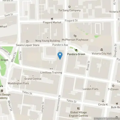 a map of my campus with a blue marker at Be Vogue In Old Town Victoria in Victoria