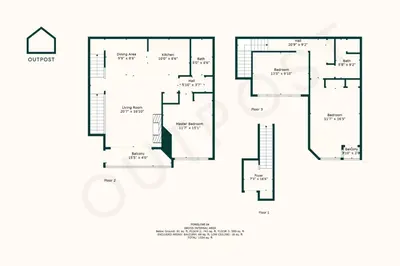 a floor plan of a house at Foxglove by Outpost Whistler in Whistler