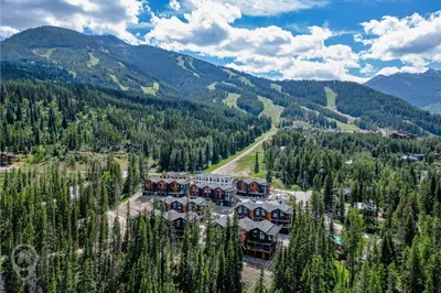 an aerial view of a resort in the mountains at Nordix Townhomes by StayIn in Panorama
