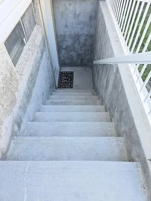 a set of stairs leading up to a building at Guest Suite in Southeast Calgary in Calgary
