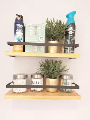 a wooden shelf with plants and medicines on it at Cozy suite, Free WIFI , Free Parking in Calgary