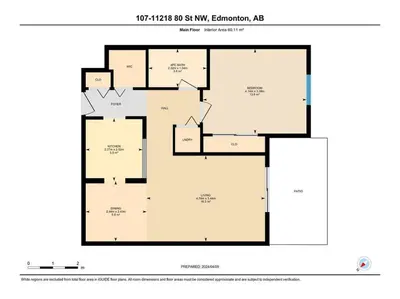 a floor plan of a house at Chris Cozy Condo Commonwealth #107 Edmonton in Edmonton