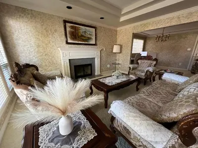 a living room with a couch and a fireplace at Terra Nova - Private property in Richmond
