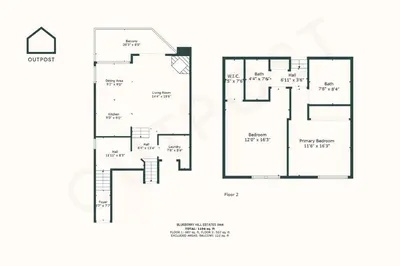 a floor plan of a house at Blueberry Hill Estates 3144 by Outpost Whistler in Whistler