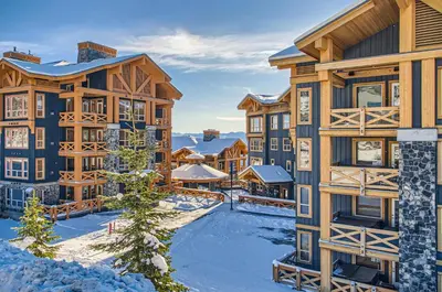an image of a lodge in the snow at Stonegate Resort Unit B105 in Big White