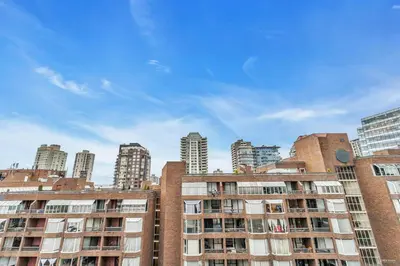 a view of a city with tall buildings at Beautiful City Two Beds Suite with Free Parking in Vancouver