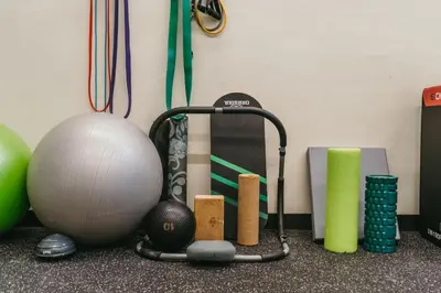 a ping pong ball and other items on the floor at The Lifty Ski-In Ski-Out Studio, Pool and Gym in Big White
