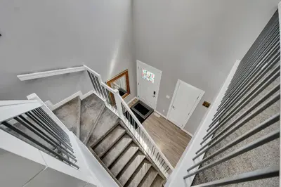 a view of a staircase in a house at Luxury family vacation rental in Laurel Edmonton in Edmonton
