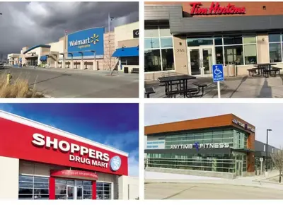 a group of four pictures of a store at Relax, Recharge, Repeat 2Bedroom Walkout Haven in Calgary
