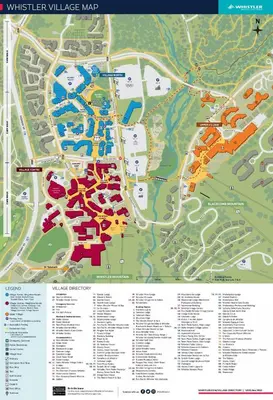 a map of the whistler village map at Best Location Available in Whistler Village in Whistler