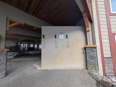 an entrance to a building with a large door at Purcell Condos by StayIn in Kimberley
