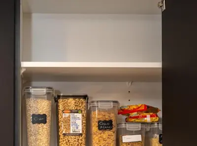 a refrigerator filled with lots of different types of food at GoodVibes in Calgary