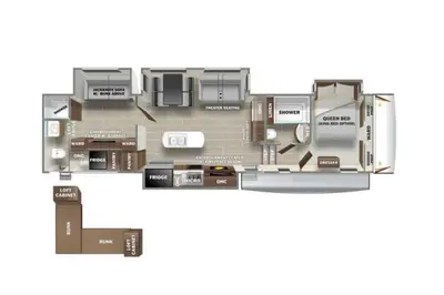 a floor plan of a condo with at Fernie RV Resort in Fernie
