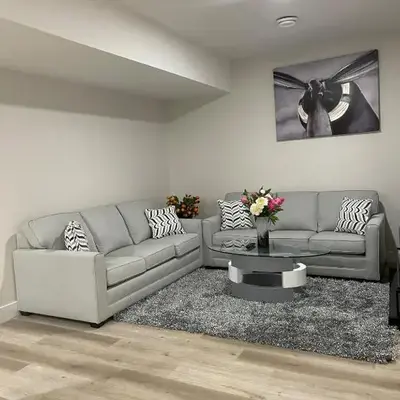Modern suite in basement Upland