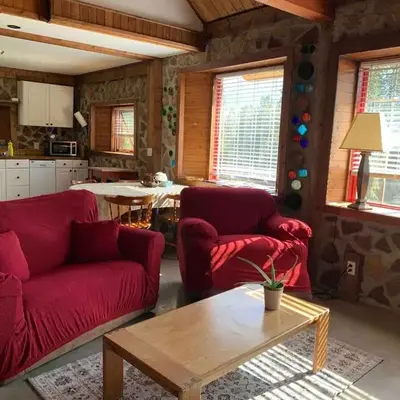 Entire Cordwood House 5 minutes south of town