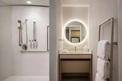 a bathroom with a sink and a mirror at TownePlace Suites by Marriott Chilliwack in Chilliwack