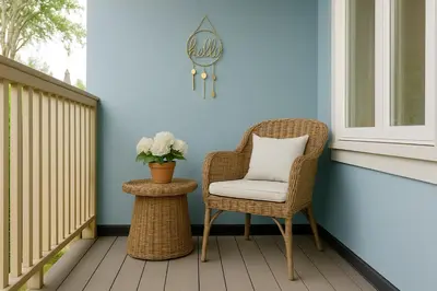 a wicker chair and a table on a porch at Spacious 4BD Home in Vancouver in Vancouver