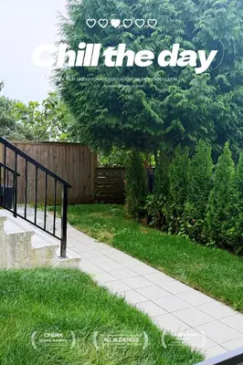 a sign that reads till the day next to a sidewalk at Roger & May's Cabin in Vancouver