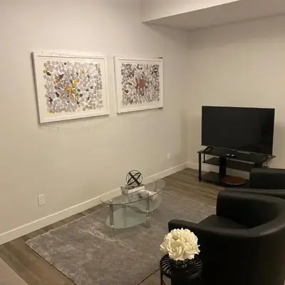Brand new suite with parking pad at the back