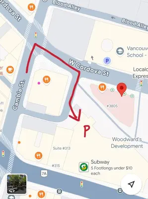 a map of the location of a school at 3-Level Modern Luxury Sub-Penhouse, Best Ocean & City Views - Prime Downtown Location in Vancouver