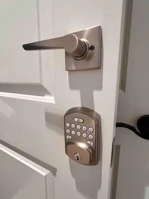 a door handle with a key control on it at #3 Room in Richmond