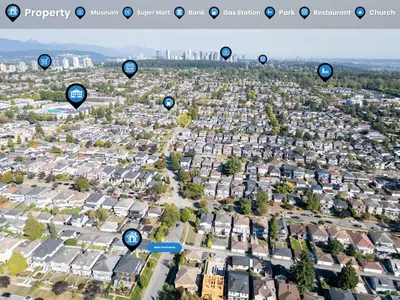 arial view of a city with a bunch of buildings at Relaxing 2BR Stay - Kitchen & Central Convenience in Vancouver