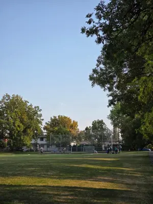 a park with people sitting in the grass at Newly Renovated Cozy Guest House In Joyce-Collingwood in Vancouver