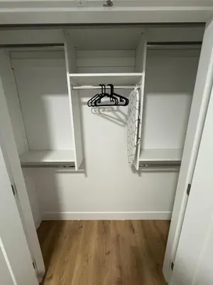 a walk in closet with at Brand new fully private Garden Suite 1 in Delta