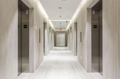 a hallway of a building with at Corporate Stays Telus Gardens 1 Bedroom in Vancouver