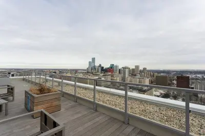 a balcony with a view of the city at Corporate Stays Hendrix - 2 Bedrooms in Edmonton