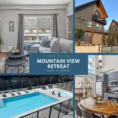 New 3BR with Mountain Views Near DT Hot Tub and Pool