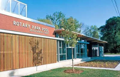 a building with a sign that reads rotary park room at Spacious 6BR Home with Terrace Views and Parking nearby parks golf and resorts in Chilliwack