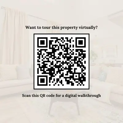 a qr code for a digital walkthrough at NEW - Modern Escape - KingBed - Fireplace - Garage - Netflix in Edmonton