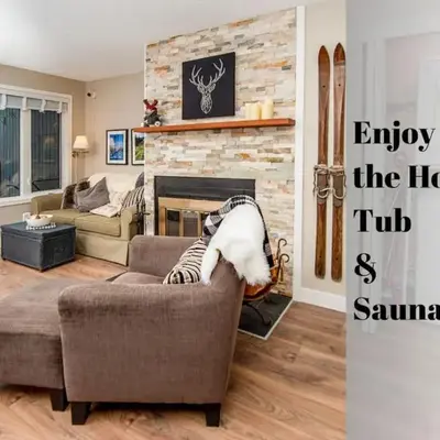 3BR Oasis Private Hot Tub and Sauna Walk to Ski Hill