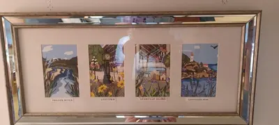a framed picture of a painting in a frame at Rosewood Garden Studio in New Westminster