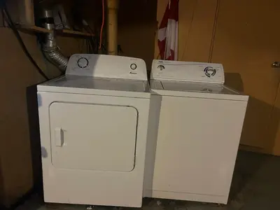 two white appliances sitting next to each other at Vancouver Airport Rooms - Free Parking, Fast WiFi, Near Transit in Vancouver