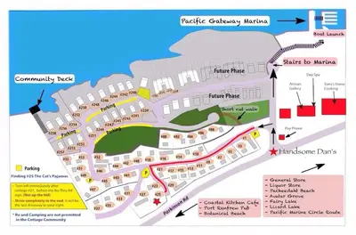 a map of the campus of catalyst catalyst university at Hot tub Oasis Among Trees - Pet Friendly in Port Renfrew