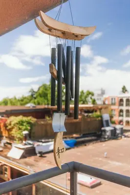 a group of utensils hanging from a fence at Private Penthouse Beside Beach with Rooftop Patio in Vancouver