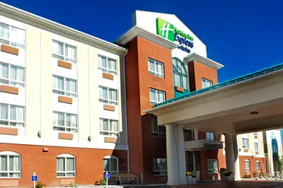 a rendering of the front of a hotel at Holiday Inn Express Hotel & Suites Edson by IHG in Edson