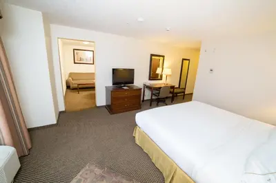 a hotel room with a bed and a television at Holiday Inn Express & Suites Drayton Valley by IHG in Drayton Valley