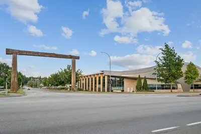 an empty street in front of a building at Holiday Inn Hotel & Suites Surrey East - Cloverdale by IHG in Surrey