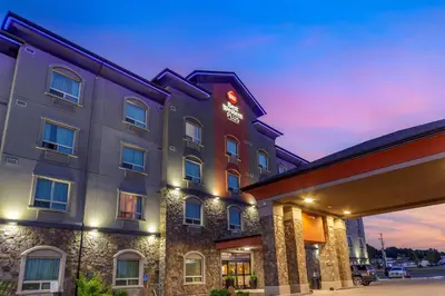 a rendering of a hotel at night at Best Western Plus Drayton Valley in Drayton Valley
