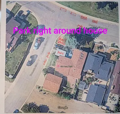 a map with the words park right arrowslords at Calgary Star Cozy Home in Calgary