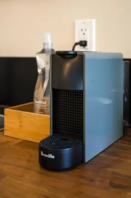 a black cpu sitting on top of a wooden table at Boutique in Vancouver