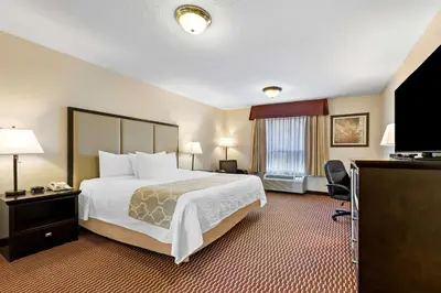 a hotel room with a bed and a television at Best Western of Olds in Olds