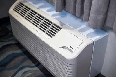 a model of a heater sitting on the floor at Accent Inns Burnaby in Burnaby