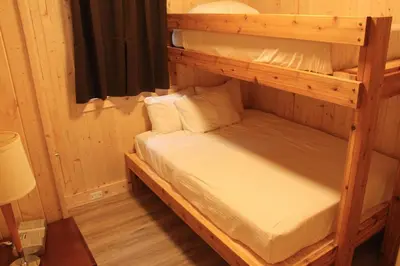 a couple of bunk beds in a room at Manning Park Resort in Manning Park