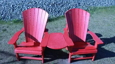 two red chairs sitting next to each other at Elite Hotel -Downtown Center- 